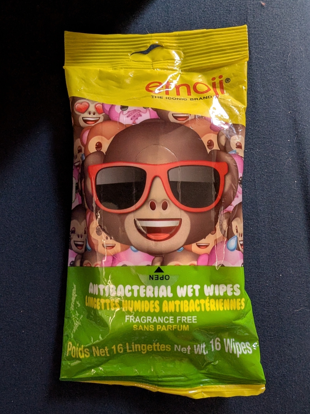 emoji Antibacterial Wet Wipes  (Fragrance Free)